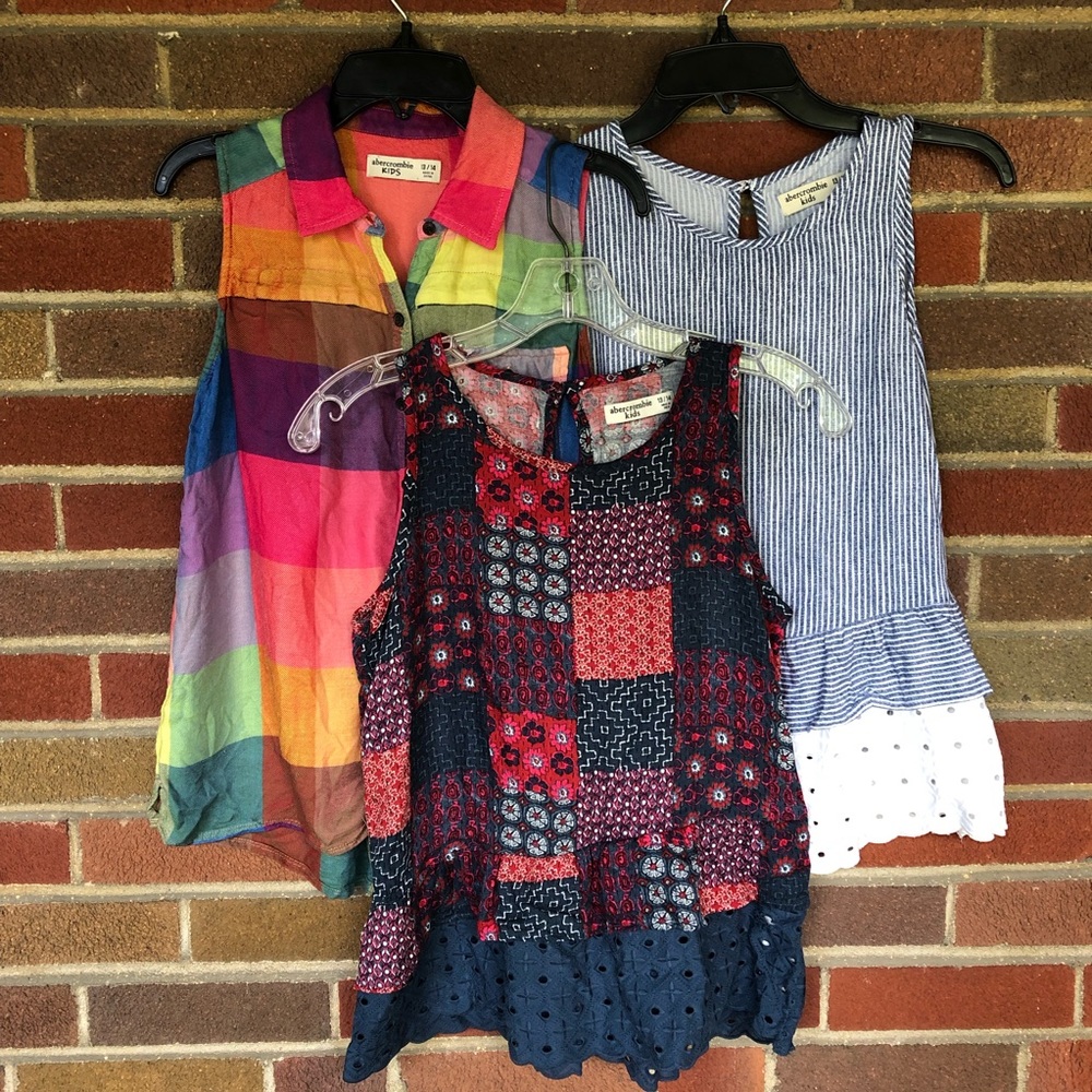 Abercrombie Kids 3-pack Girls Sleeveless Tops